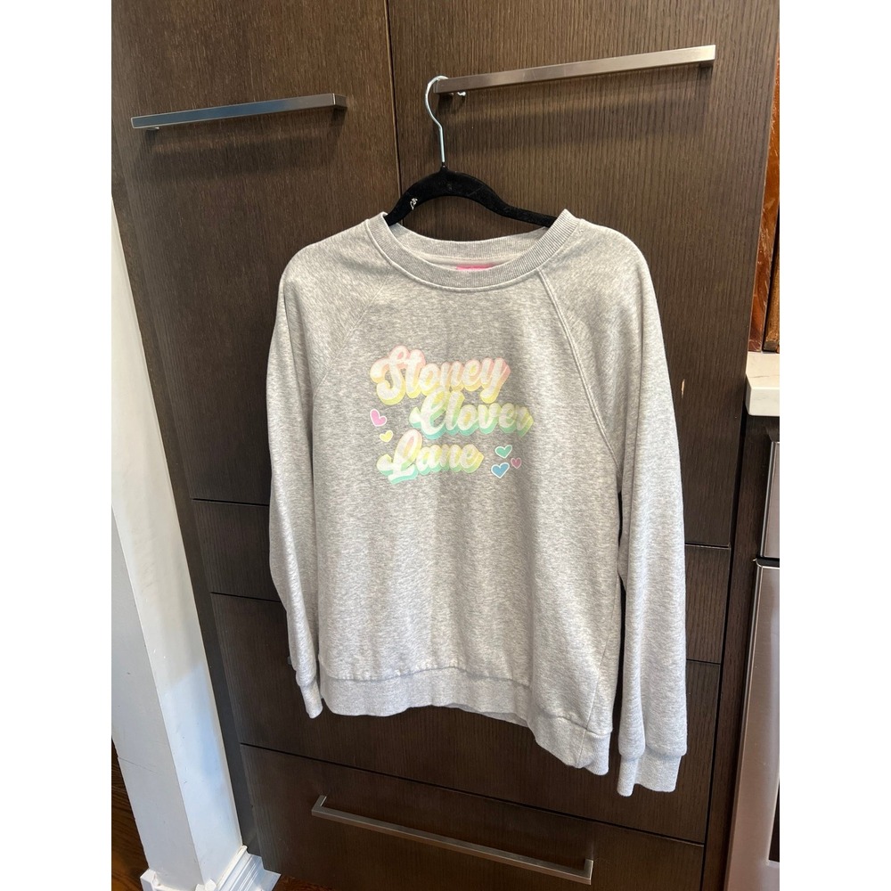 Stoney Clover Size small Pastel‎ Stoney Clover Love Grey Sweatshirt CUTE